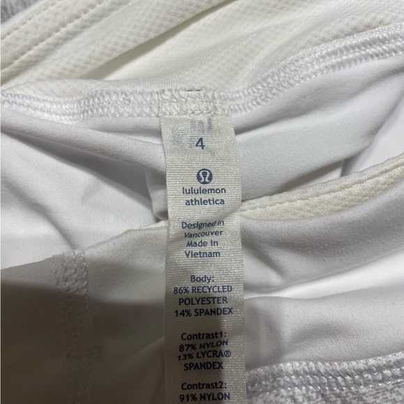 Lululemon Skort white and Grey size 4 - Picture 5 of 6